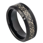 674-8mm Black IP Celtic Cut-Out Design Inlay