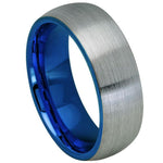 736-8mm Domed Blue IP Plated Inside & Gun Metal Brushed Center