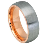 737-8mm Domed Rose Gold IP Plated Inside & Gun Metal Brushed Center