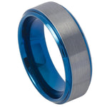 744-8mm Blue IP Plated Beveled Edge & Gun Metal Brushed Finish