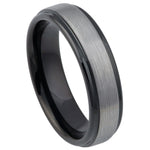 778-6mm Black IP & Gun Metal Brushed Center Stepped Edge