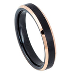 784-4mm Two-Tone Black & Rose Gold IP Brushed Center