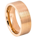 785-8mm ROSE GOLD IP Plated Brushed Pipe Cut Band
