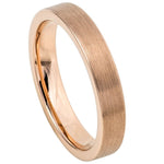 787-4mm Rose Gold IP Plated Brushed Polished Flat Pipe