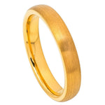 796-4mm Yellow Gold IP Plated Brushed Domed Classic Style