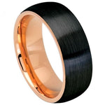 820-8mm Domed Rose Gold IP Plated & Black IP Plated Brushed Center