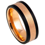 832-8mm Forged Composite Carbon Fiber & Rose Gold Plated Center