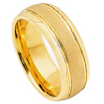 859-8mm Yellow Gold IP Sandstone Finish