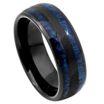 870-8mm Black IP & Blue Wood Inlay