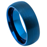 897-8mm Blue IP Plated Brushed Domed