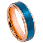 962-6mm Two-tone Rose & Blue IP Stepped Edge