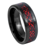 983-8mm Black & Red Celtic Inlay