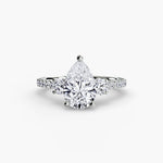 Three-Stone Ring with Pavé Band 5