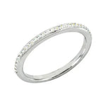 14K White 1/6 CTW Natural Diamond Band