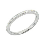 14K White 1/6 CTW Natural Diamond Band