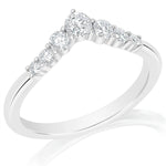 Graduating Diamond Curved Band