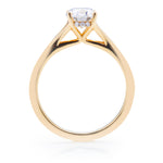 Oval Diamond Hidden Halo Split Shank Engagement Ring