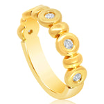 Diamond Bezel and Starlight Bar Puffer Ring