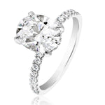 Oval Eagle Claw Diamond Prong Engagement Ring