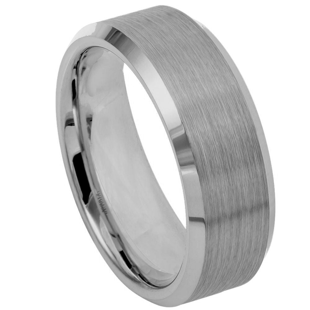 003-8mm Brushed Center High Polish Beveled Edge