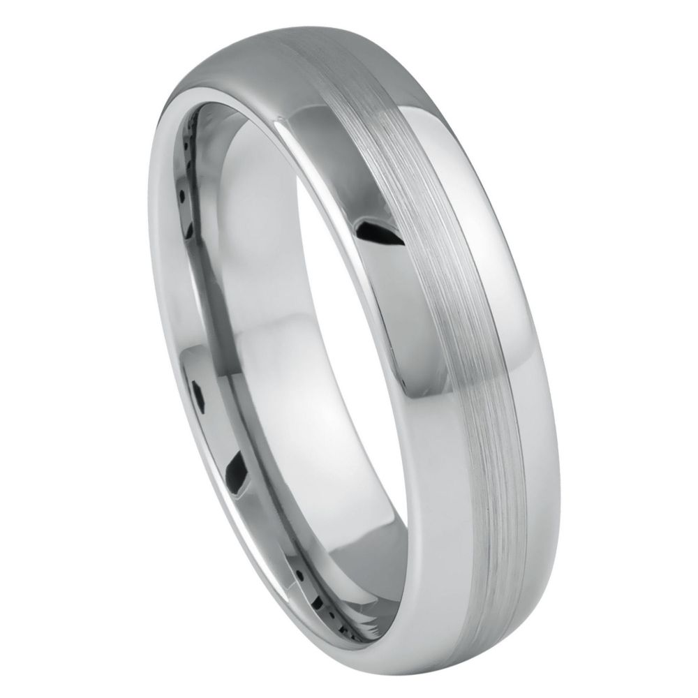006-6mm Polished Shiny with Brushed Center