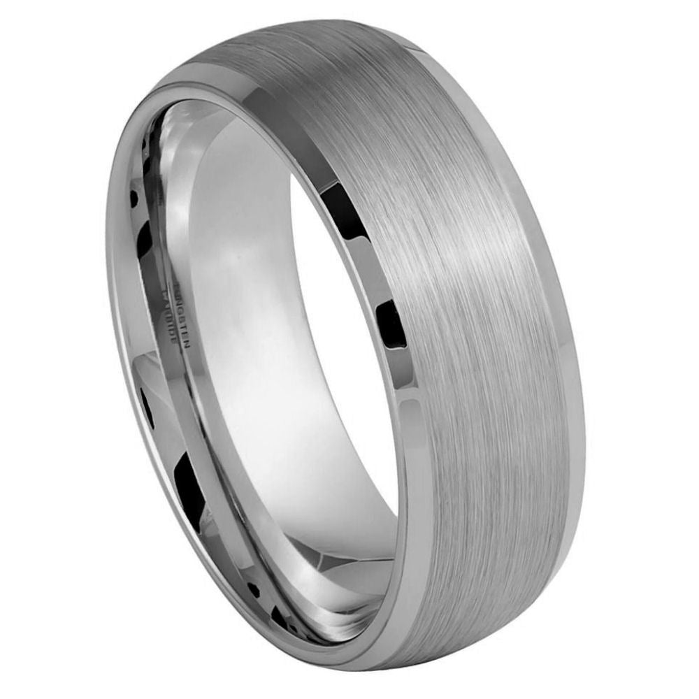 007-8mm Domed Brushed Center Low Beveled Edge