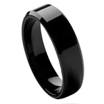 086-6mm Flat High Polish Black IP Plate Beveled Edge