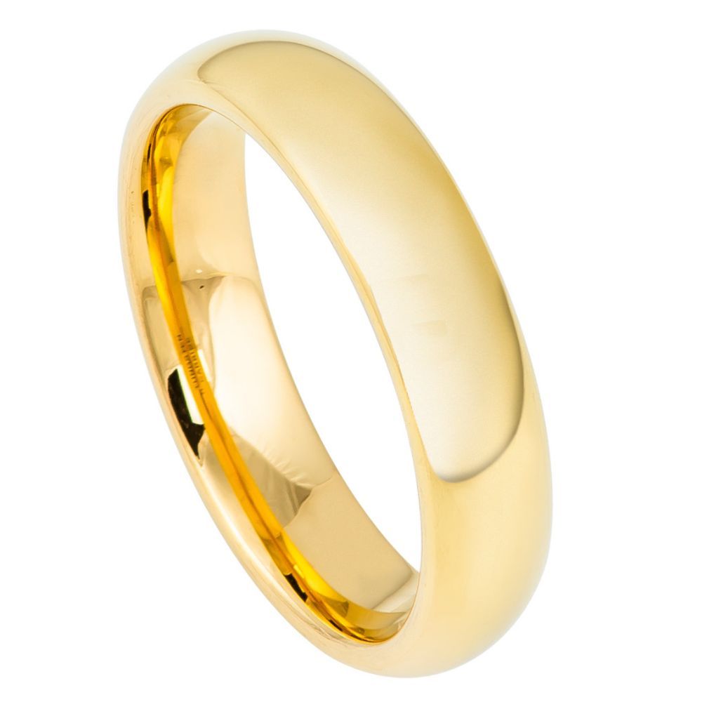 100-5mm Domed Gold-Plated Shiny Polish