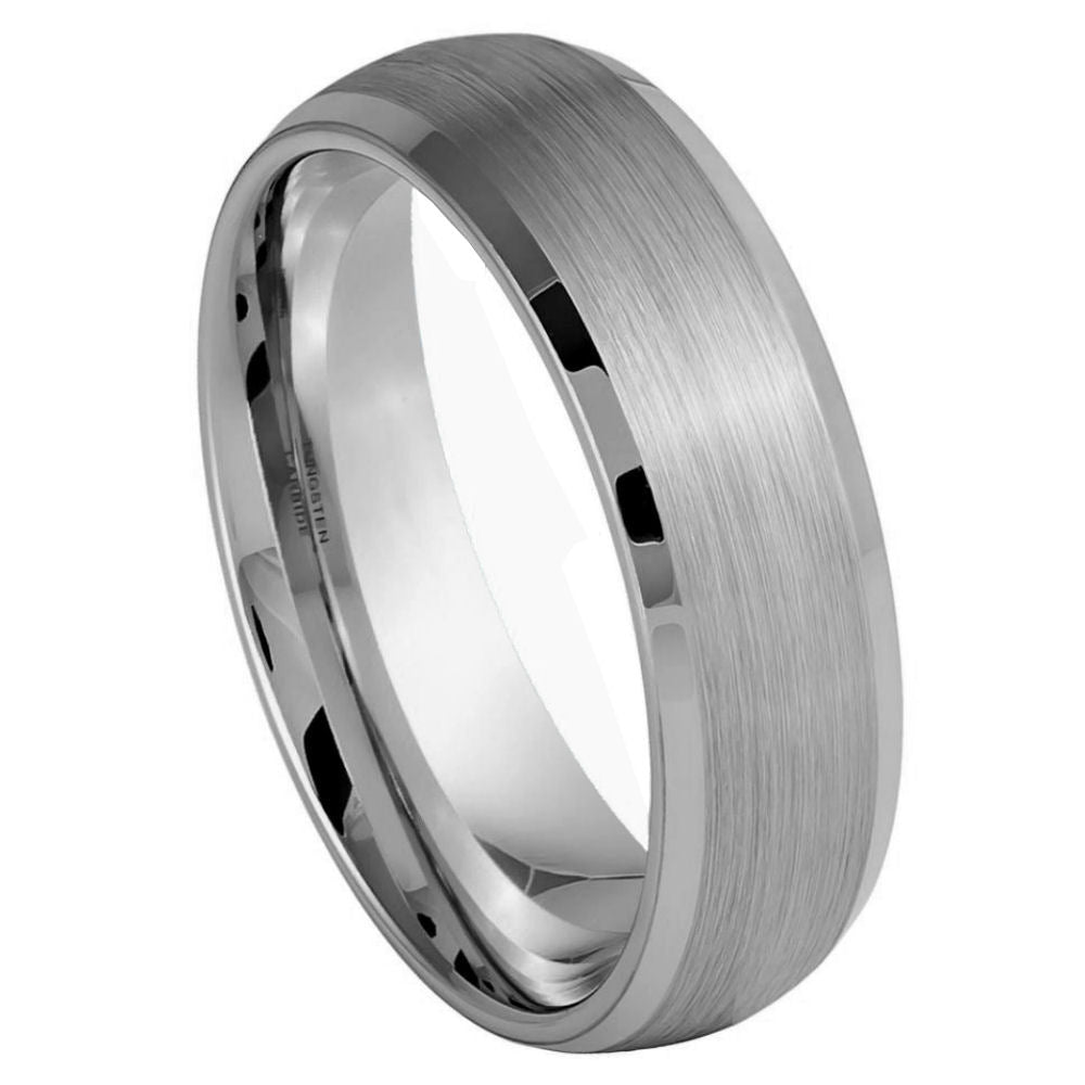 1023-6mm Domed Brushed Center Low Beveled Edge