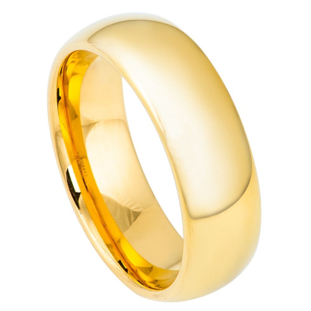 105-7mm Domed Gold-Plated Polished Shiny