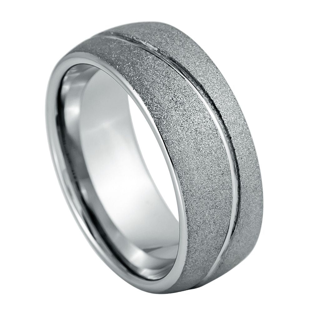 1096-8mm Swirl Design Rough Stone Frosted Finish