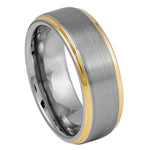 132-8mm Ring Yellow Gold Plated Edge