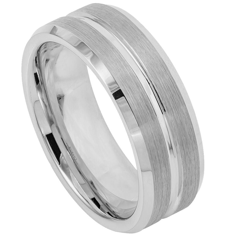 141-9mm Grooved on Brushed Center High Polish Beveled Edge