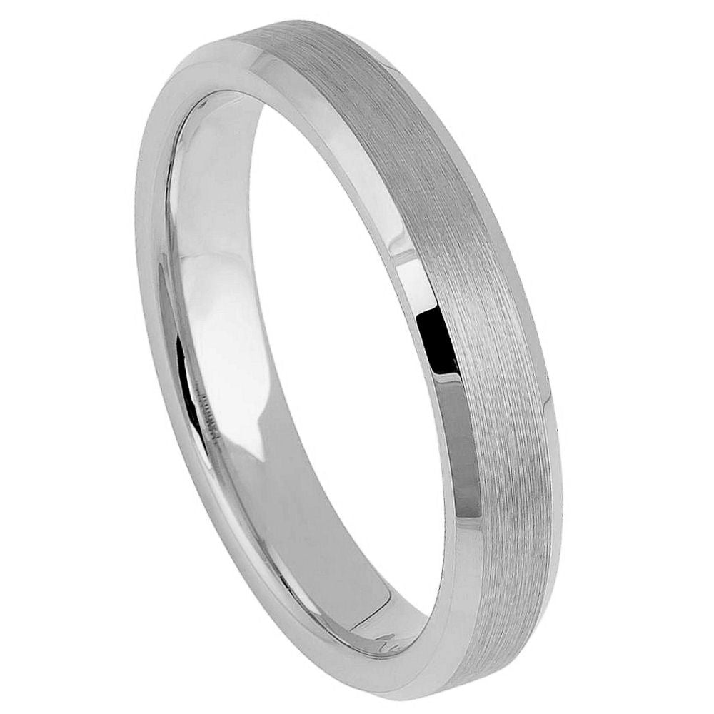 151-4mm Flat Brushed Center High Polish Beveled Edge