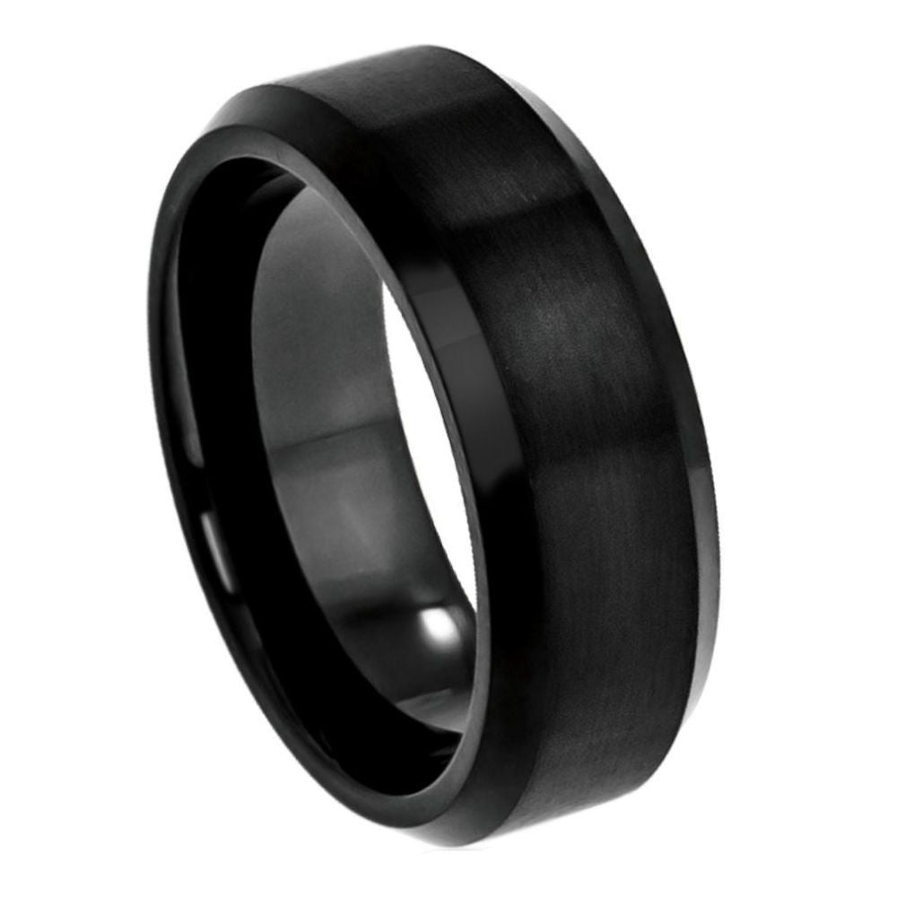 166-8mm Flat High Polish Beveled Edge Brushed Center