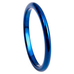184-2mm High Polish Blue IP Plated Thin Band