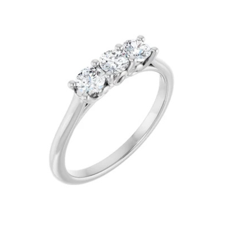 Platinum 1/2 CTW Natural Diamond Anniversary Band
