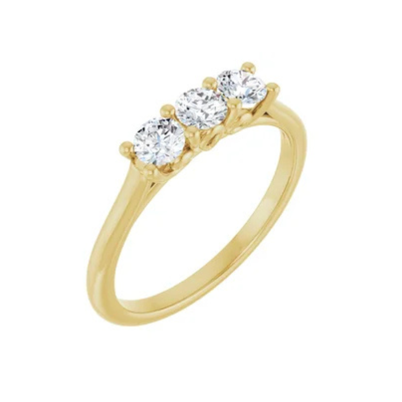 14K Yellow 3/4 CTW Natural Diamond Anniversary Band