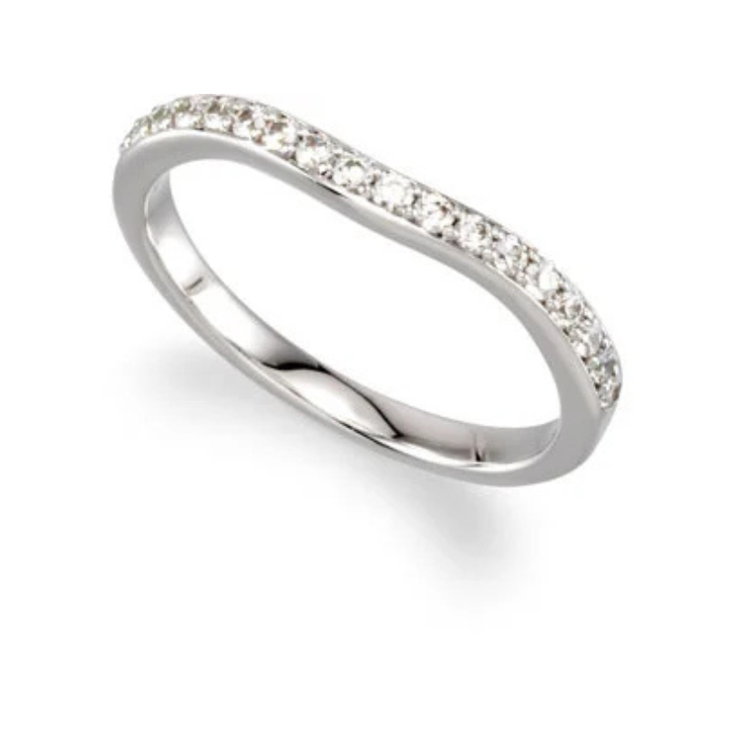 18K White 1/4 CTW Natural Diamond Matching Band