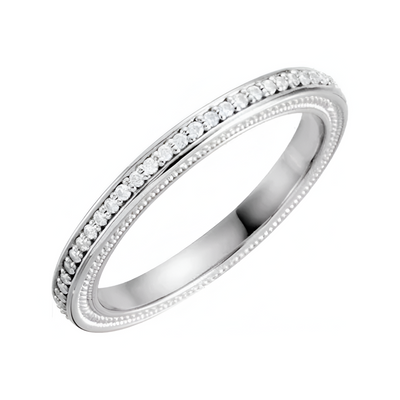 Platinum 1/4 CTW Natural Diamond Sculptural Eternity Band