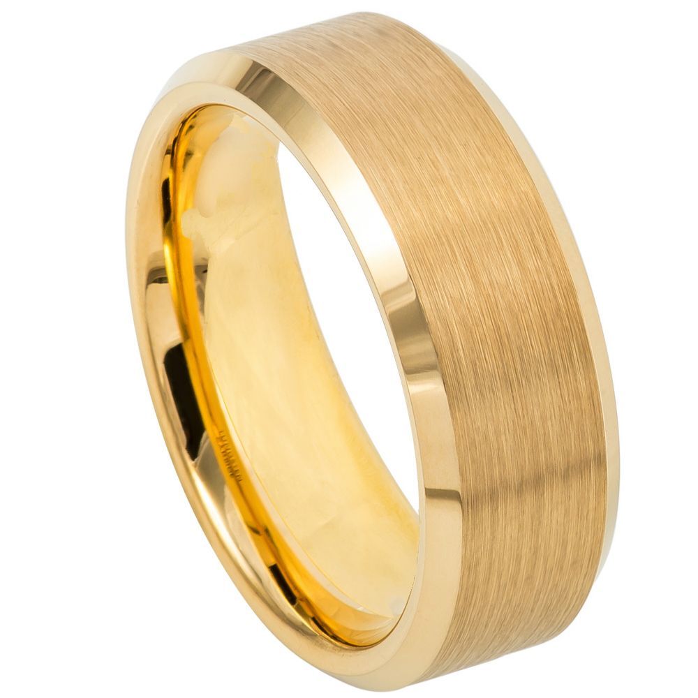 210-8mm Brush Gold Plated Center & Shiny Beveled Edge