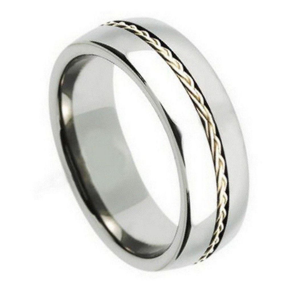 217-8mm Grooved with Braided Sterling Silver Insert