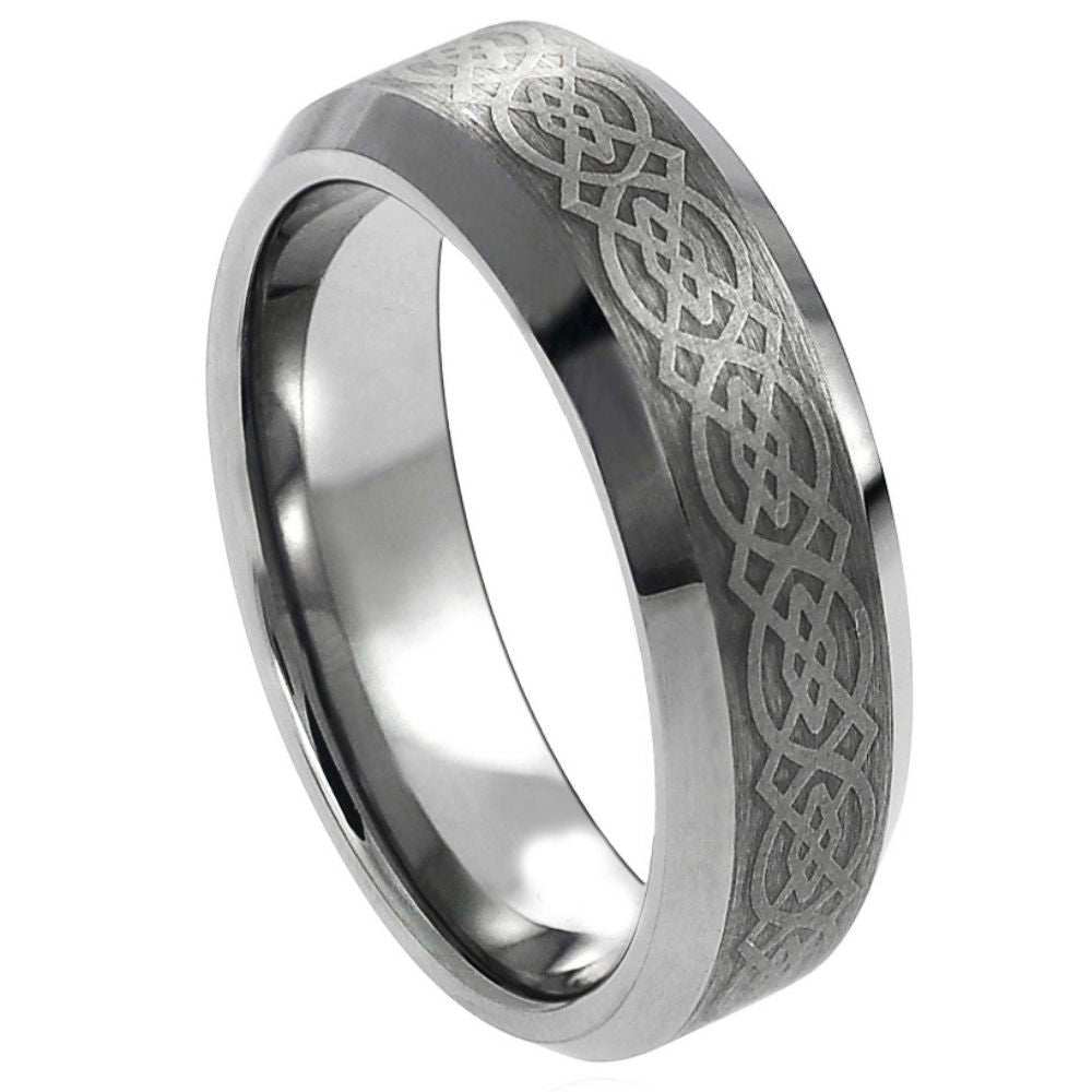 226-6mm Laser Engraved Celtic Pattern