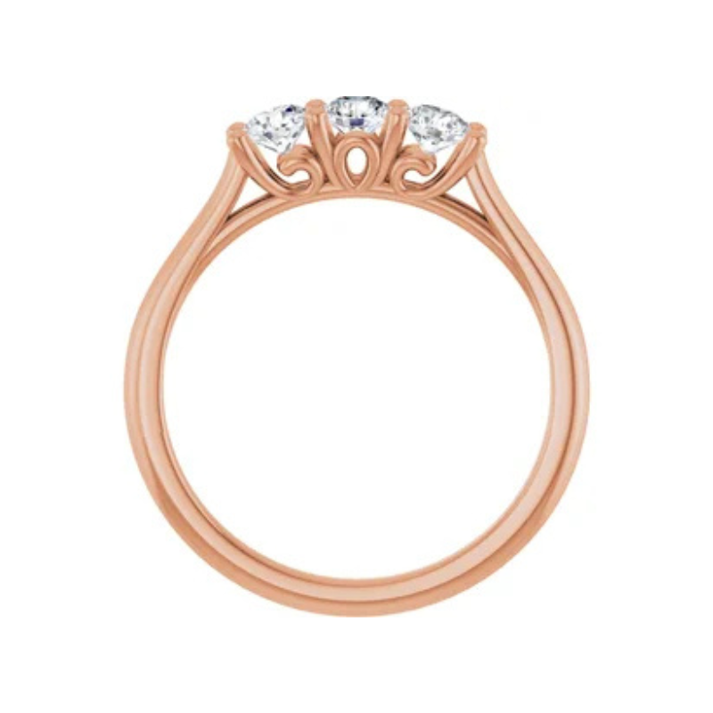 14K Rose 3/4 CTW Natural Diamond Anniversary Band