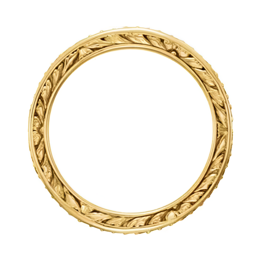 14K Yellow 1/4 CTW Natural Diamond Sculptural Eternity Band Size 7