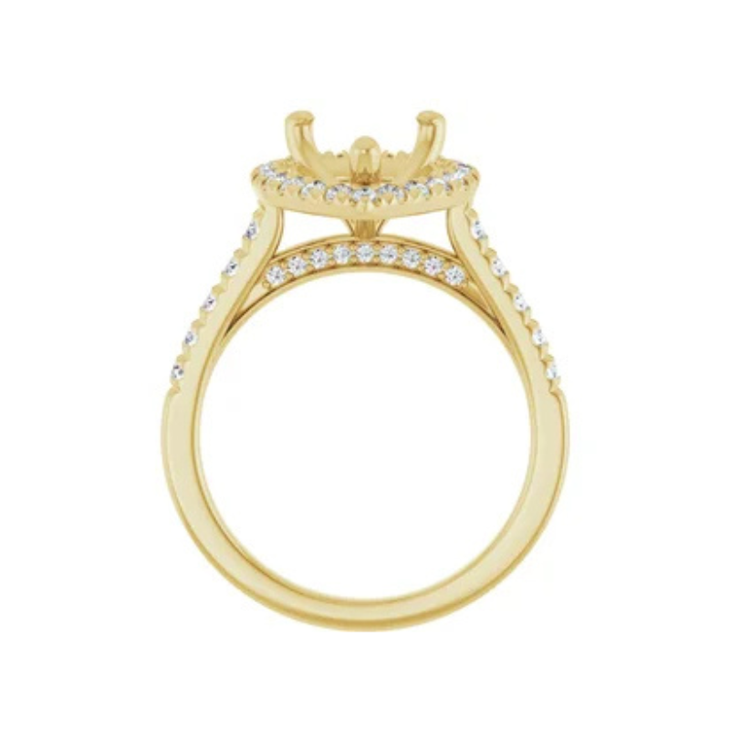 14K Yellow 12 x 8 mm Pear 5/8 CTW Lab-Grown Diamond Semi-Set Engagement Ring
