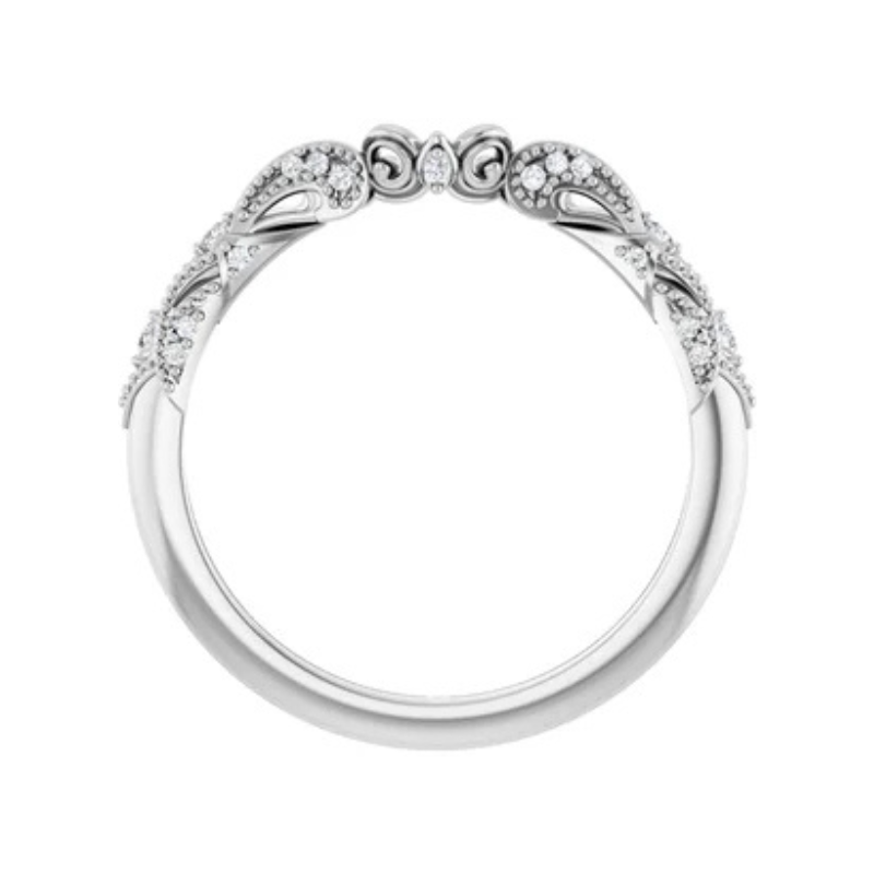 Platinum .08 CTW Natural Diamond Matching Band