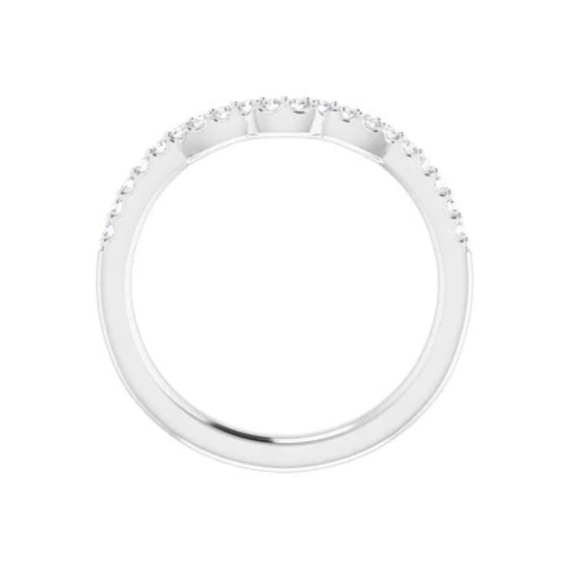 14K White 1/4 CTW Natural Diamond Matching Band