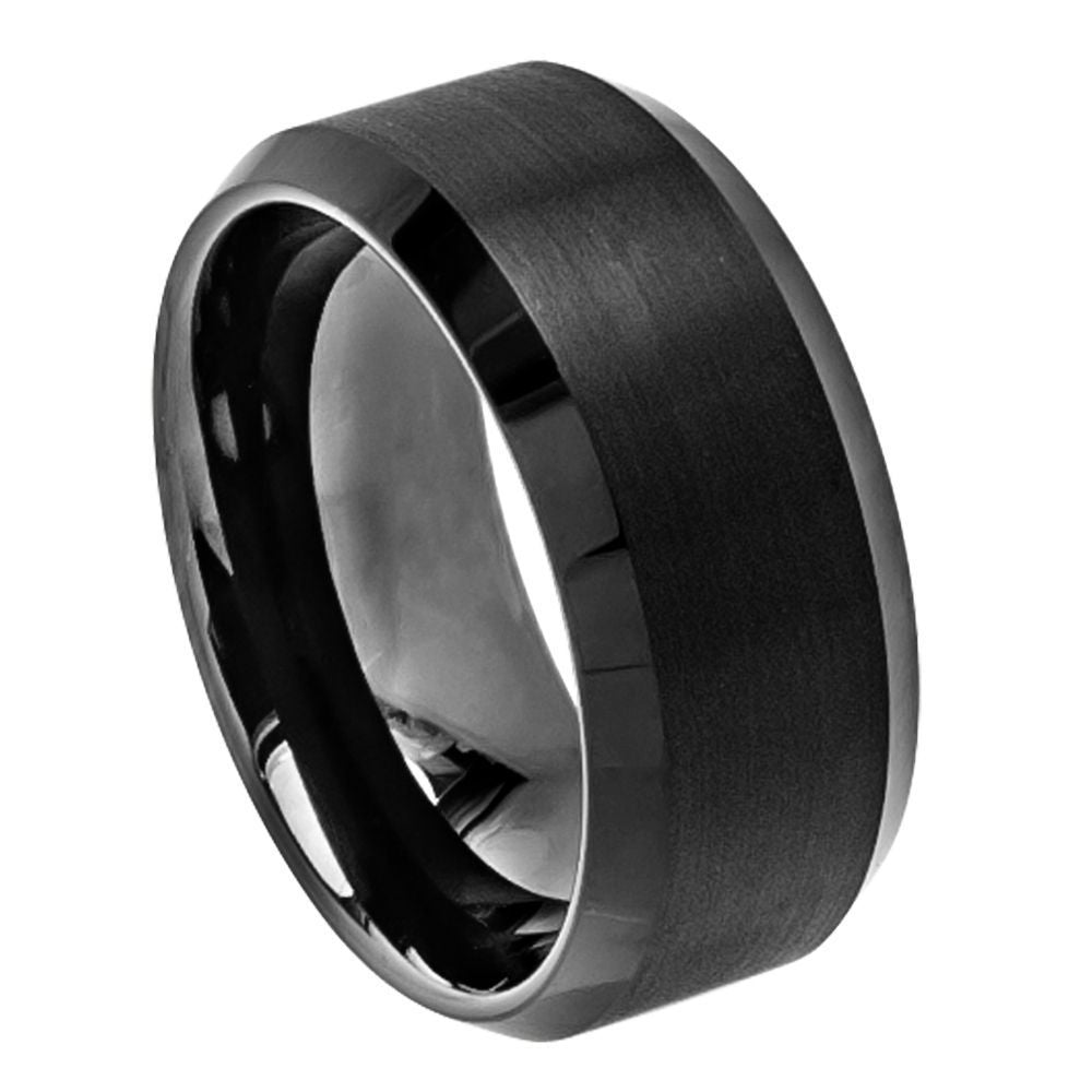 378-10mm Brushed Center High Polish Beveled Edge