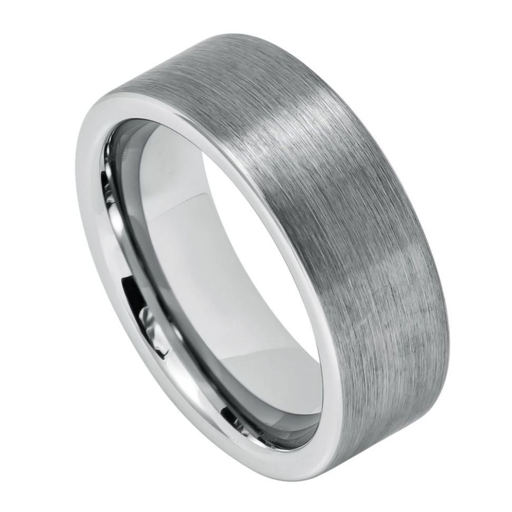 669-8mm Brushed Center Flat Pipe Cut Style